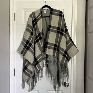 Plaid Blanket Shawl Wrap